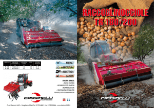 Un modo pratico e veloce per la raccolta delle nocciole TR 180 / 200
