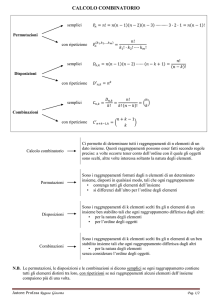 CALCOLO COMBINATORIO