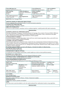 Calcolo Numerico - Politecnico di Bari