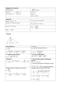FORMULARIO: disequazioni irrazionali