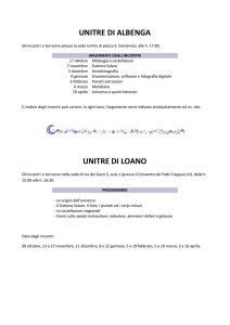 UNITRE DI ALBENGA UNITRE DI LOANO