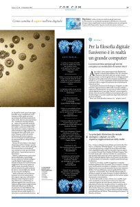 Per la filosofia digitale l`universo è in realtà un grande computer