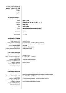 Curriculum - Comune di Cortale