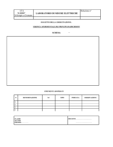 Relazione misure elettriche
