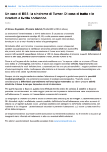 Un caso di BES: la sindrome di Turner. Di cosa si tratta e le ricadute