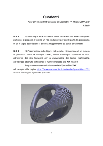 Quozienti - Dipartimento di Matematica
