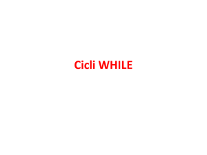 Ciclo WHILE