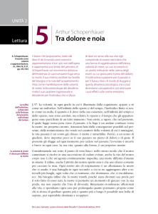 Lettura 5 - Arthur Schopenhauer, Tra dolore e noia