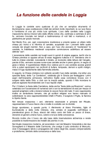 La funzione delle candele in Loggia