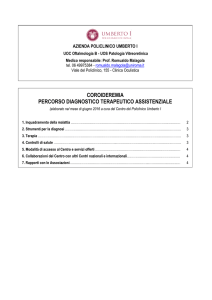 coroideremia percorso diagnostico terapeutico