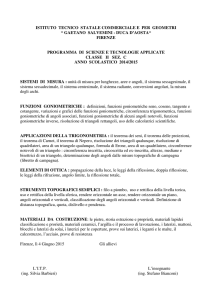 Programma 2014-2015 Scienze e Tecnologie