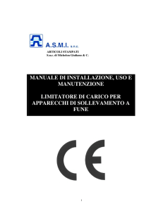 manuale di installazione, uso e manutenzione limitatore