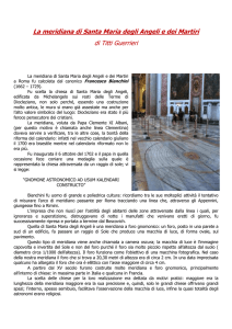 La meridiana di Santa Maria degli Angeli e dei Martiri di Titti Guerrieri