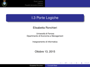 I.3 Porte Logiche