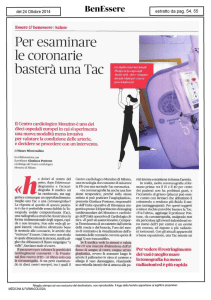 Per esaminare le coronarie basterà una Tac