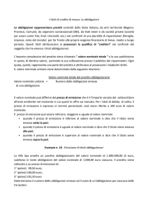 Lezione n. 15 I titoli di credito - Le obbligazioni
