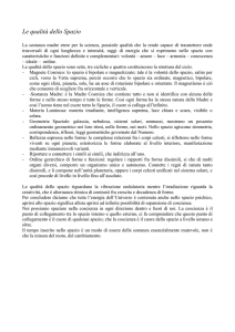 Le qualità dello Spazio