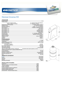 Scheda tecnica Impianto Osmosi Kinetico K5_4
