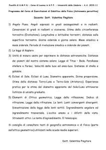 1) Angolo Piano. Angoli espressi in gradi sessagesimali e in radianti