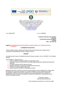Nomina referente corso musicale