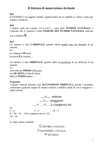 Il Sistema di numerazione decimale