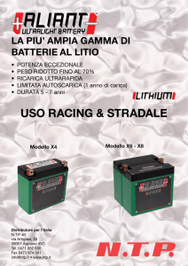 Batterie al litio ALIANT.novità!