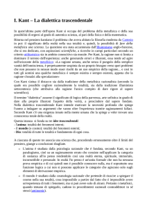 I. Kant – La dialettica trascendentale - heinlow
