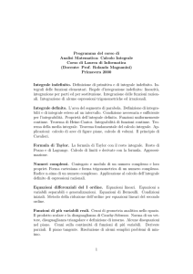 Docente: Prof. Rolando Magnanini - Dipartimento di Matematica e