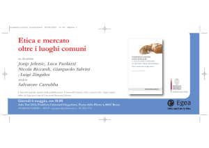 Presentazione del libro "Il buono dell`economia. Etica e mercato