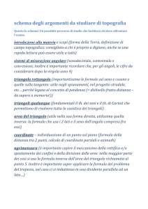 schema degli argomenti da studiare di topografia