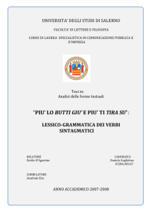 lessico-grammatica dei verbi sintagmatici.