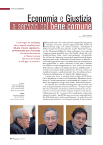 Economia e Giustizia a servizio del bene comune