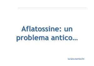Aflatossine un problema antico