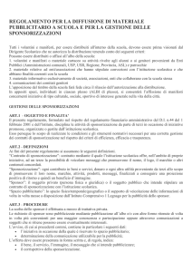 Regolamento per la diffusione di materiale pubblicitario a scuola e