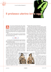 Il prolasso uterino ieri e oggi