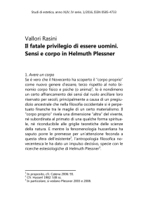 Vallori Rasini Il fatale privilegio di essere uomini. Sensi e corpo in