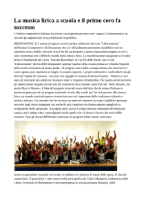La musica lirica a scuola e il primo coro fa successo