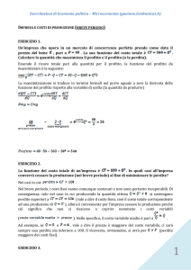 MICRO - capitolo 6 _impresa, max profitto e costi produzione