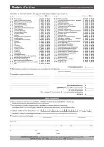 Modulo d`ordine