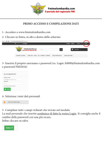PRIMO ACCESSO E COMPILAZIONE DATI 1