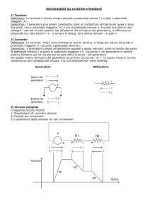 Convenzioni su correnti e tensioni