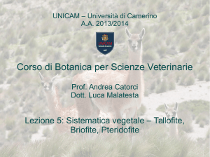 Corso di Botanica per Scienze Veterinarie