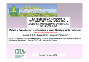 Resistenza a prodotti fitosanitari: una sfida per la moderna