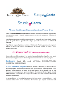 Metodo didattico per l`apprendimento dell`opera lirica La