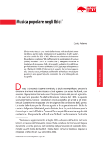 Musica popolare negli Iblei