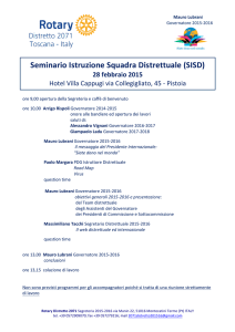 Programma SISD - Distretto 2071