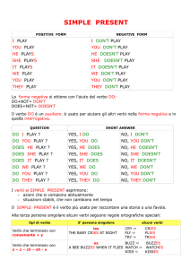 Simple Present: Guida Grammaticale Inglese