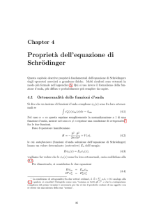 Propriet`a dell`equazione di Schrödinger