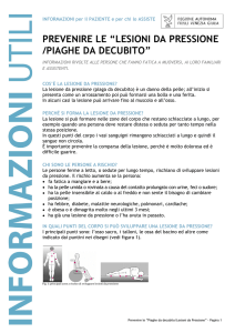 PREVENIRE LE “LESIONI DA PRESSIONE /PIAGHE DA DECUBITO”