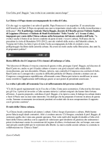 Usa-Cuba, prof. Baggio: "una svolta in un cammino ancora lungo